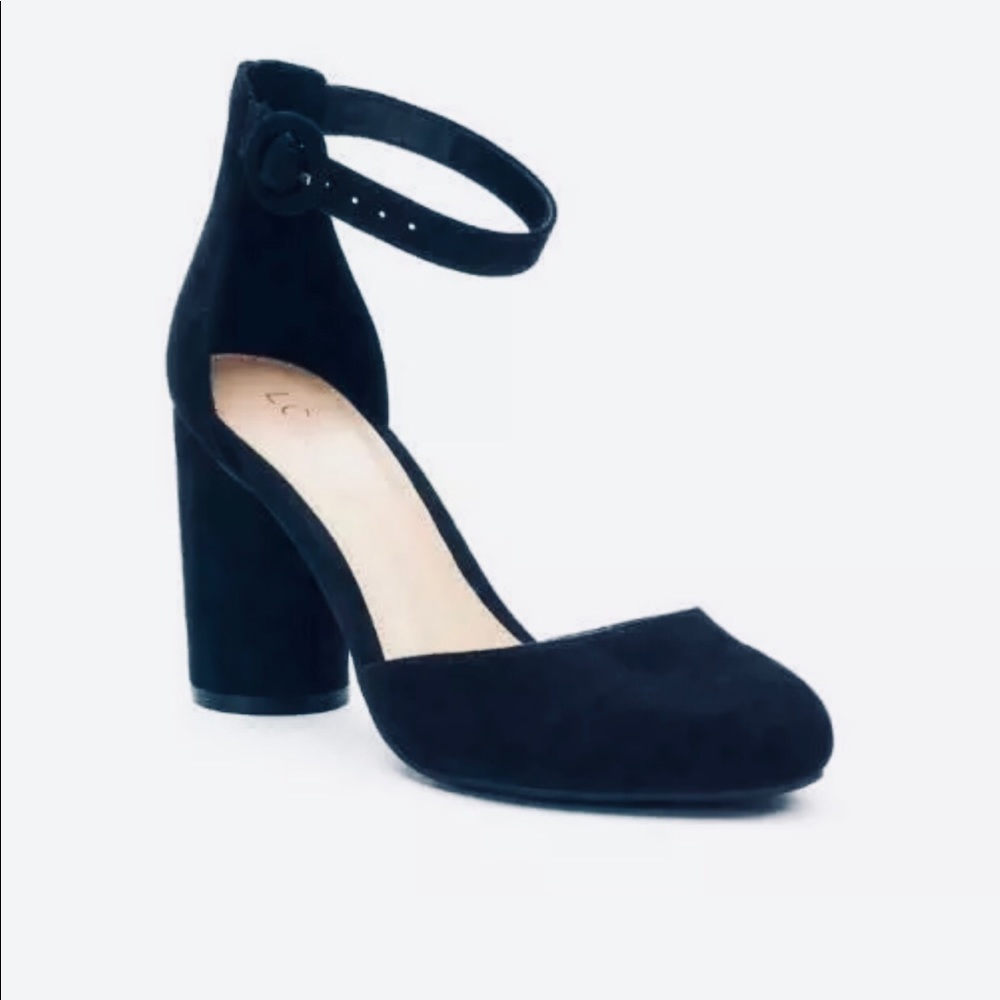 Lauren Conrad Navy Blue Block Heel